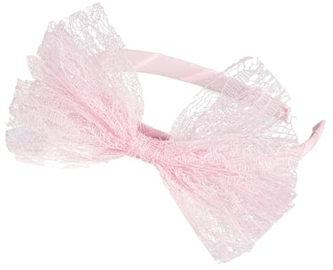 Damen Haarreif mit große Schleife,Spitzen Schleife Stirnbänder Vintage Haarband Kopfband Haarbänder Stirnband Haarschmuck Haar-Accessoires für Frauen Mädchen Tägliches Tragen,Rosa