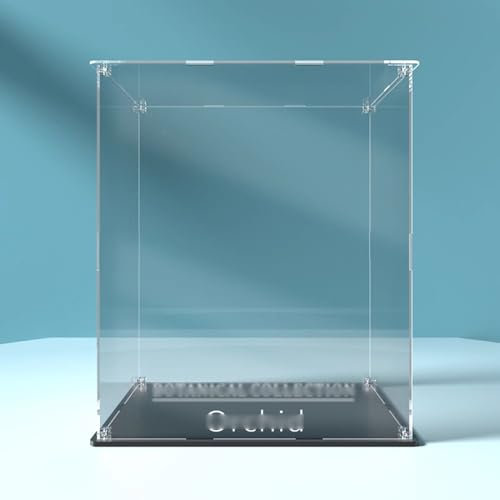 AZIZAT Acryl-Vitrine ist kompatibel mit Lego 10311 Orchideen-Modell. Sammlerstücke, staubdicht, transparente Display-Box (nur Aufbewahrungsbox 3 mm)