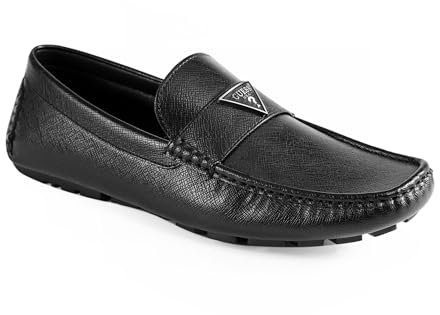 GUESS Herren Alai Fahrer-Slipper, Schwarz 001, 45 EU
