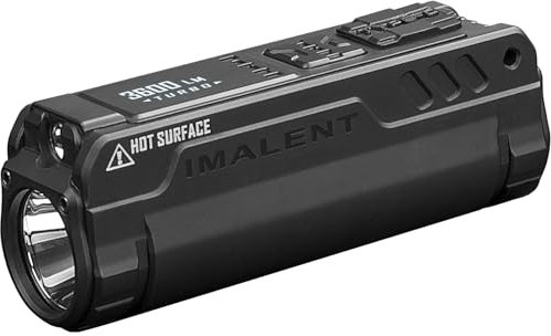 IMALENT BL50 LED Mini Taschenlampe 3600 Lumen, mit Weißer und UV-Licht, OLED-Display, Type-C Aufladbar Tactical Taschenlampen, für Camping, Wandern, Radfahren, Notfälle (SCHWARZ)