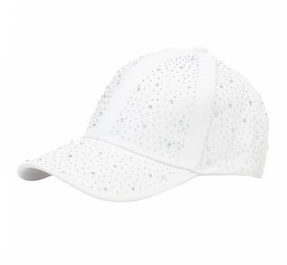 Cappello Donna LIU Jo Logo Con visiera Con Strass Bianco CS24LJ08 2A4026 T0300 Taglia UNICA