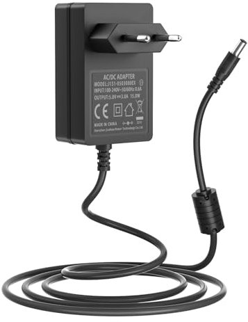 Alimentation 5V DC, Adaptateur 100V-240V AC vers DC 5V Compatible avec Platine Vinyle Victrola VSC-550BT VSC-550BT-RD VSC-550BT-WH VSC-550BT-États-Unis VSC-550BT-TU VSC-550BT-BK Cordon d’Alimentation