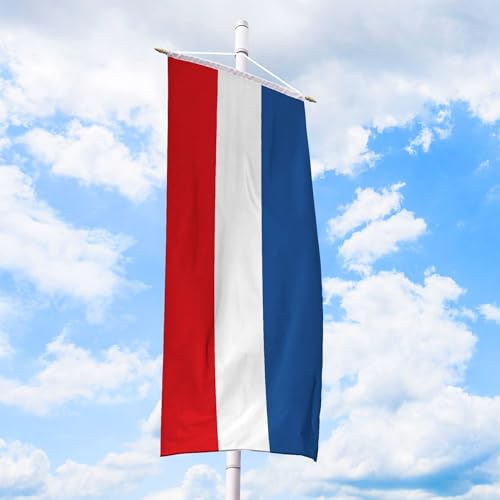 Niederlande Flagge 120 x 300 cm - für Fahnenmast, Niederlandfahne aus reißfestem Fahnen-Polyester-Stoff, Bannerfahne wetterfest und UV-beständig