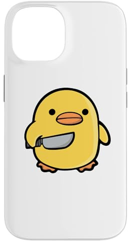 Evil Duck Knife Yellow Rubber Duck Case for iPhone 14