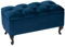 LORDLY Sitzbank mit Stauraum Verona BL 81x42cm – Marineblau Velourstof, Sitztruhe, Aufbewahrungsbox, Polsterbank mit Samtbezug für Wohnzimmer, Schlafzimmer, Diele
