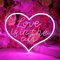 Love is in Air Neon Sign 3D Engraved Neon Light Wall Art Decor Love LED Light Home Living Room Bedroom Pink LED Neon Light Wedding Party Birthday Giving Lover Family Friend 12.2 * 13.7 IN (XD233)