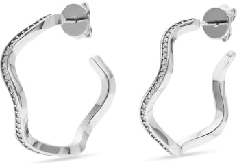 JETTE JETTE Damen-Creolen 925er Silber, recycelt Zirkonia