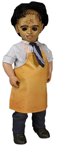MEZCO TOYZ LLC Leatherface Deluxe Edition 50th Anniversary Figur, 26,5 cm The Texas Chainsaw Massacre 1974 Living Dead Dolls