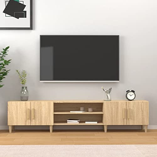 ShGaxin TV-Schrank Sonoma-Eiche 180x31,5x40 cm Holzwerkstoff, TV Lowboard, Fernsehschrank, Fernsehtisch, Fernseher Schrank, TV Sideboard, TV Board, TV Cabinet, TV Bank, TV Kommode - 816259