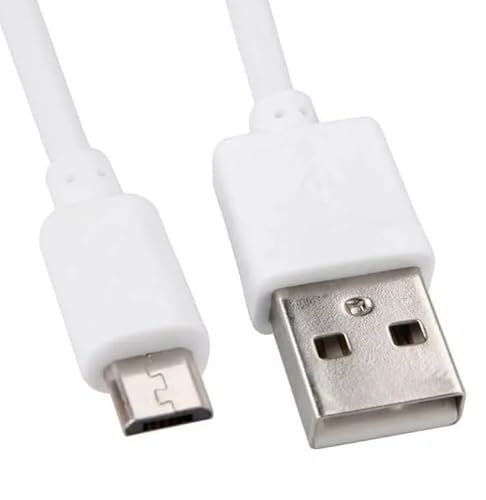LockMingle Micro USB 2.0 Cable, USB-A Male to Micro-B Male, White, 1.0 m
