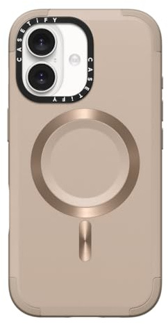 CASETiFY Kraftkoffer iPhone 17 Hülle [Matte Oberfläche/MagSafe-kompatibel/Schutz vor Stürzen aus 2 m] - Taupe