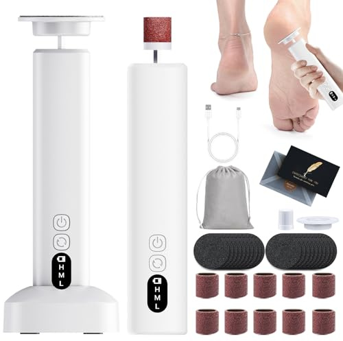 TAVADA Pedicure Elettrico Professionale 2 in 1, 6 Velocità Regolabile
