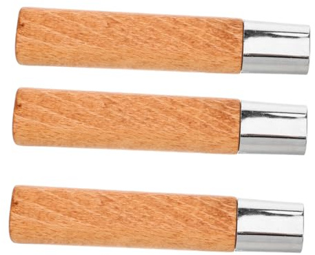 SAFIGLE Wooden Knife Handle Replacement 3Pcs Knife Handle Wood Replacement Ergonomic Metal Center Kitchen Cutters