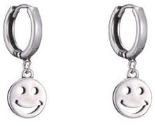 Creolen Smiley Sterling Silber 925er Damen Ohrringe