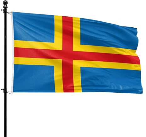 VlagDirect - Alandflagge - Aland Flagge - 90 x 150 cm