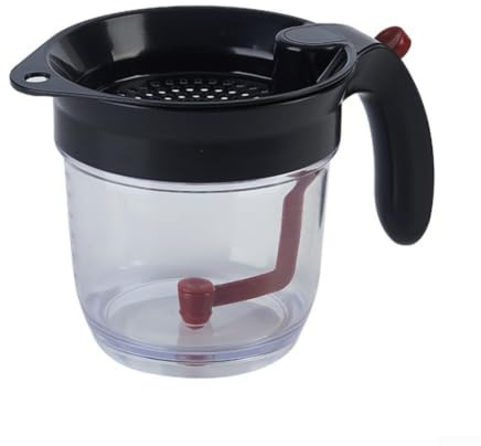 Jarra Quita Grasa 1000ml con Filtro y Válvula Inferior | Capacidad 1000ml, válvula inferior, filtro integrado, plástico PP seguro, para fácil limpieza