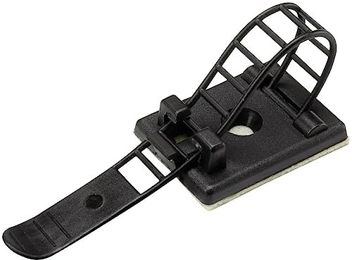 TRU COMPONENTS WCT-64 Befestigungssockel selbstklebend, schraubbar 1206770 Bündel-Ø-Bereich 16 mm (max) mit Befestigung