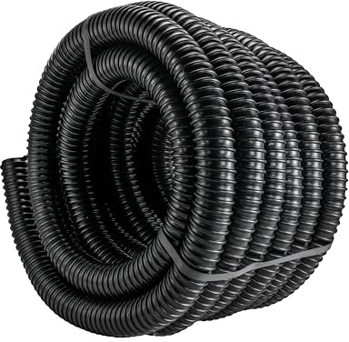 50mm (2) Corrugated Flexible Pond Pump/Filter/Waterfall/Drainage Pipe Also Ideal for hydroponics and Suction Hose (1) Meter Length