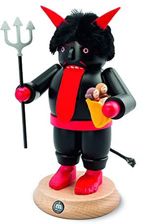 Müller Nussknacker Krampus, 22 cm hoch, original Erzgebirge Seiffen