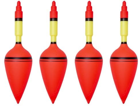 BESPORTBLE Fret Rocker Pole Floats Sliders 4pcs Fishing Floats Bobber Plastic Saltwater Freshwater Fishing Float Tackle Bait Accessories for Rigging Float Positioning Corks