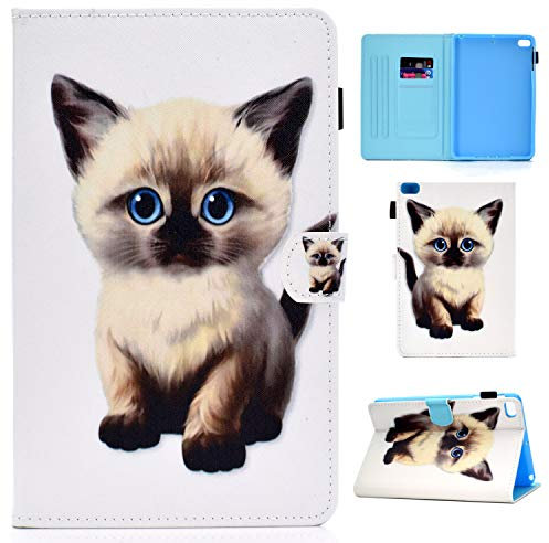 Case for iPad Mini 2/3/4/5 Case, iPad Mini 5th/4th generation 7.9'' Cover Slim Flip Wallet Stand Case with Auto Sleep/Wake Card Holder, for iPad Mini 5 4 3 2 1 Tablet, Kitten