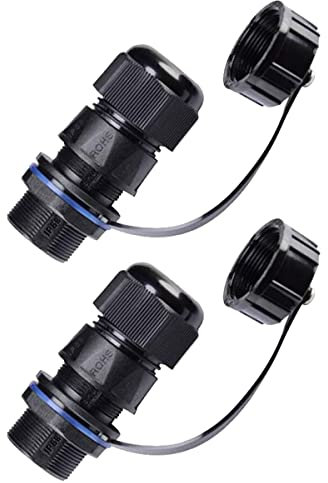 PENGLIN 2 Stück RJ45- Kupplung Wasserdicht Patchkabel, IP67 wassergeschützt Netzwerk-Verlängerungsadapter Verbinder CAT6/Cat5/5e RJ45-Buchse auf LAN-Buchse