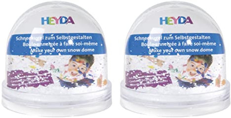 Heyda 204888400 Schneekugel zum Selbstgestalten aus Acryl, 9 x 8,5 cm (2)