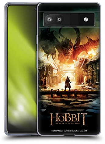 Head Case Designs Offizielle The Hobbit The Battle of The Five Armies Smaug Posters Soft Gel Handyhülle Hülle kompatibel mit Google Pixel 6a