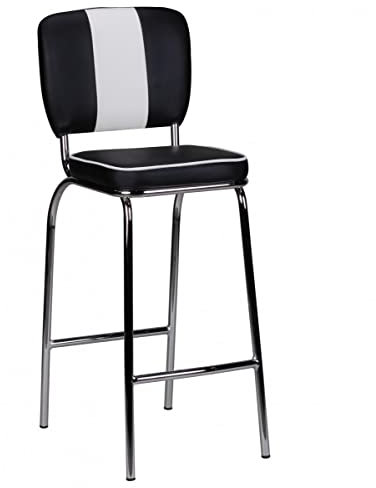 möbelando Barhocker in Schwarz - 40x38x110 (LxBxH)