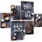 Novart Wandbilder Set Kaffee Küche Coffee Blau Braun - KEIN EXTRA RAHMEN BENÖTIGT - Modern Deko - Esszimmer Küchenbilder N007263a