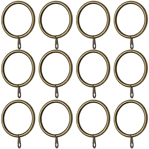 Create idea 50 Stück Metall-Gardinenringe zum Aufhängen, 38 mm Innendurchmesser für 30–35 mm Gardinenstangen, Drapierschiebeösenringe, Gardinenstangenringe, Vorhangzubehör, Bronze