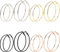 Heyu-Lotus 8 Paires de Boucles d’Oreilles Créoles pour Femme Fille, Anneaux Créoles en Acier Inox Grand Cerceau Bijoux Tendance Chic Classique Boucles d’Oreilles Pendantes Or Rose Argent Or Noir