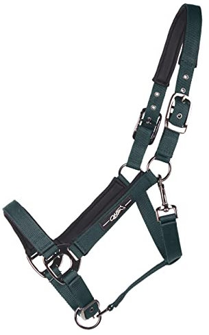 ARBO-INOX Halfter unterlegt 3-Fach verstellbar mit schwarzen Beschlägen (Full WARMBLUT, DUNKELGRÜN)
