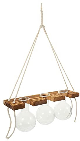 Happyyami Wanddekoration Pflanzenvermehrungsstation Wandaufh?ngung: Hydrokultur- Pflanzgef?? Zwiebelvase Kleine Pflanze Terrarium Reagenzglas Blumentopf für Heimbüro Gartendekoration