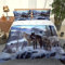 GIMFRY Kinder Bettwäsche Set 135x200 3 Teilig (1 Bettbezug Und 2 Kissenbezüge) 3D Weißer Schneetier Wolf Druck Muster Biber Bettwäsche Kinder Weiche Microfaser Mit Reißverschluss