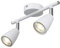 IMPTS Deckenstrahler Weiss 2 Flammig, LED Deckenleuchte Deckenlampe Spots Schwenkbar inkl. GU10 LED Lampen 3W 250LM, Modern Strahler Deckenspots für Küche, Wohnzimmer, Schlafzimmer