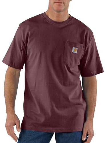 Carhartt Men's Pocket Work Utility T-Shirt, Port, XS