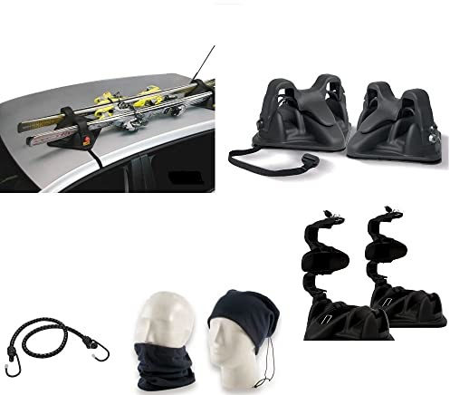 Compatible avec Peugeot 3008 5P à partir de 16 et 20 portes de ski magnétiques lisses pour toit de voiture, 2 paires de skis, porte-skis homologués aimants