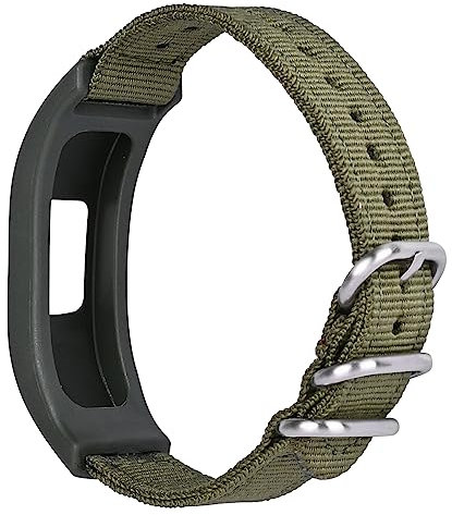 C2D JOY Nylon-Armbänder, kompatibel mit Garmin Vivofit 4 Tracker, Ersatzbänder mit Hülle, Armeegrün