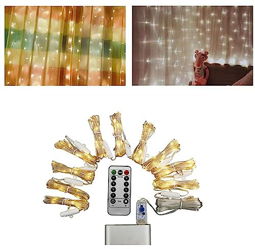 Topyond LED-Vorhanglichter Mit USB-Fernbedienung – Bunte Lichterketten Für Innen- Und Außendekoration, Weihnachtsdekorationen, Lichterketten, Weihnachtsbaumlichter, Funkelnde Lichter