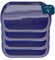ESPRIT DE CUISINE - Set di 4 piatti oblunghi in ceramica - Design elegante - Resistente ai graffi - Robusto e durevole - Facile da pulire - Made in France - 21 cm - Blu Macchiato
