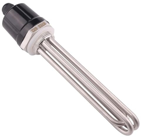 Heater 220v/380V Electrical Water Heating Element SUS304 DN32 DN40 Immersion Heating Resistance 2KW/3KW/3750W/4.5KW/6KW (Color : Heater only, Size : DN32_6KW)