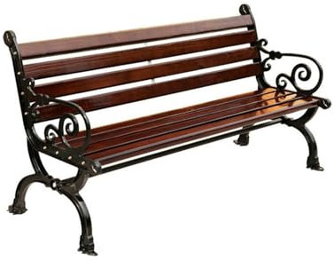 MMOU Gartenbank Holz Metall Parkbank Wetterfest Sitzbank Eisenbank Ruhebank Retro-Stil Gartenmöbel Bank Garten Park Balkon Innenhof Sitzgelegenheiten, Länge120/150/180cm (Size : 180 * 45 * 75cm)