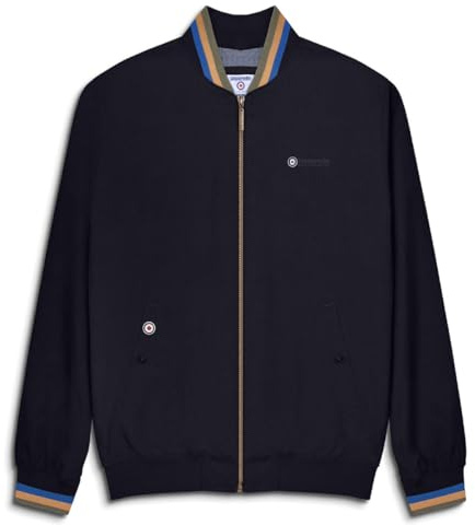 Lambretta Mens Retro Monkey Jackets Black (Khaki/Sand/Dark Blue) Size Medium