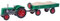 Mehlhose Traktor Famulus Anhänger Kiesladung | Landwirtschafsmodell 1:87#210110112