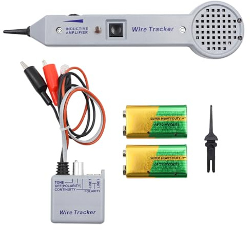 Tiardey Probador de Fase para Cables, Kit de Cables Generador de Tonos 200PE Seguimiento de Cables Kit preciso y Seguro Seguimiento de Cables y generador de Tonos