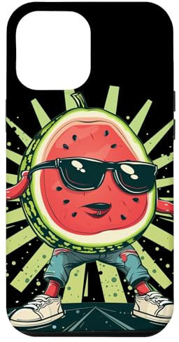 Coque pour iPhone 13 Pro Max Costume de melon cool avec lunettes de soleil et coups de pied