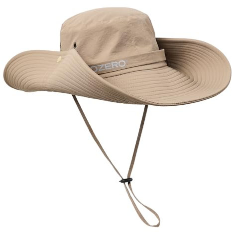 OZERO Sonnenhut Sommerhut Wanderhut Fischerhut: UV Schutz Gartenhut Breite Krempe Anglerhut für Damen Herren Wandern Campinghut (DE/NL/SE/PL, Alphanumerisch, Einheitsgröße, Khaki)