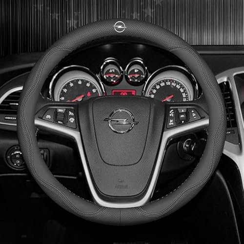 YYBCDSA Auto Lenkradbezug, für Opel Corsa-C Corsa-D Corsa-E Corsa-F Heavy Duty Auto Lenkradhülle,Mode Sportlich Anti Rutsch Atmungsaktiv Leder Lenkradhülle,B