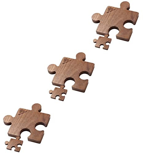 Amosfun 6 Pièces Dessous de Verre Puzzle en Bois sous-Verres de Puzzle Dessous de Verre de Puzzle sous-Verres pour la Maison Dessous de Plat Hot Pot sous-Verres de Bar sous-Verres de Table